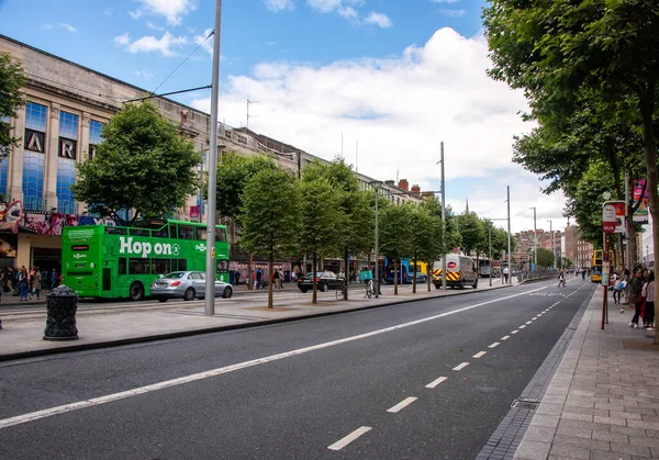 Dublin Irlanda Agosto 2018 Ruas Movimentadas Cidade Dublin Cheias Pessoas — Fotografia de Stock