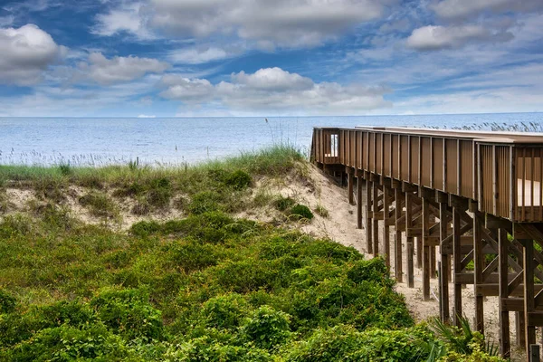 Passerella Che Conduce Alla Spiaggia Fernandina Sull Isola Amelia Florida — Foto Stock