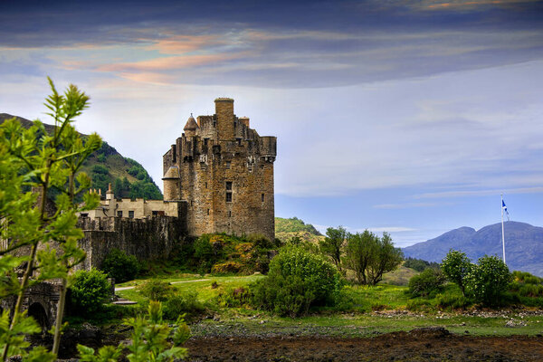 Eilean Donan Castle, built in the mid 13th century but was partially destroyed in a Jacobite uprising in 1719.  It remains one of Scotlands most iconic castles.