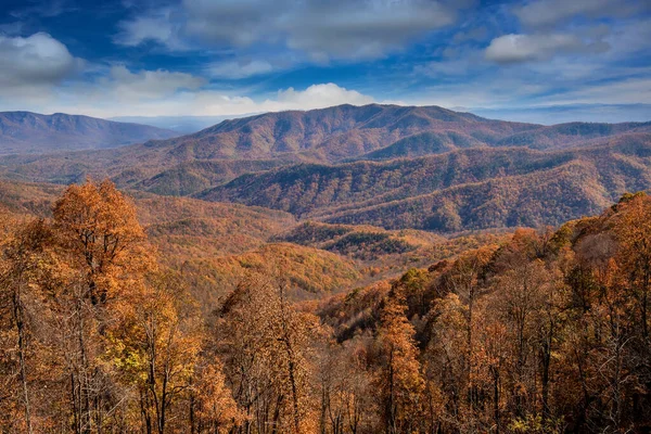 秋のカラフルな季節のノースカロライナ州の山脈 — ストック写真