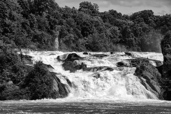 Rhine Falls Switzerland Black White Tone — Stock Photo, Image
