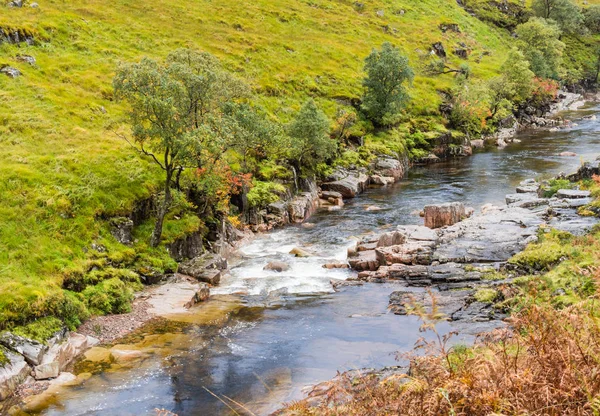 Waterfall in the River Etive in Glen Etive in the Glen Coe region, Scotland — Stock Photo, Image