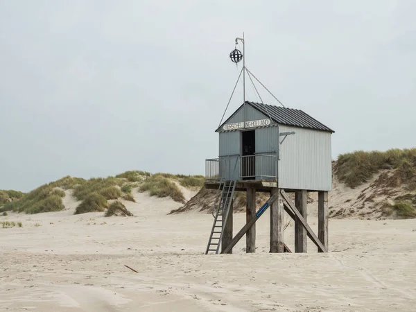 Emergency shelter on the beach of Terschelling, Netherlands