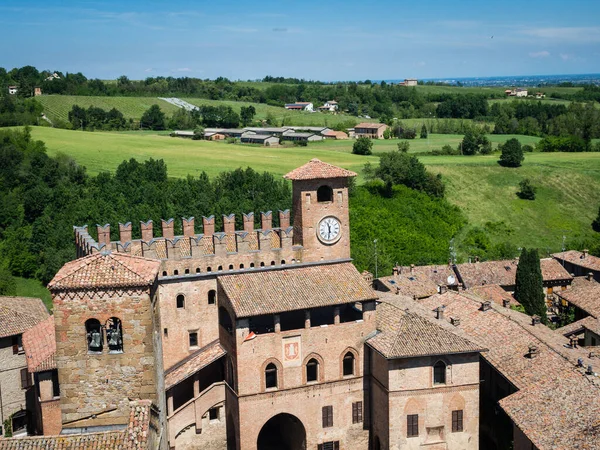 Visa på den historiska staden Castell Arquato i Italien — Stockfoto