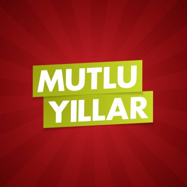 Mutlu yeni yıl yazım yaratıcı arka plan ve dilek tasarım kağıdı.