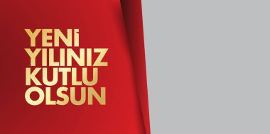 Mutlu yeni yıl yazım yaratıcı arka plan ve dilek tasarım kağıdı.