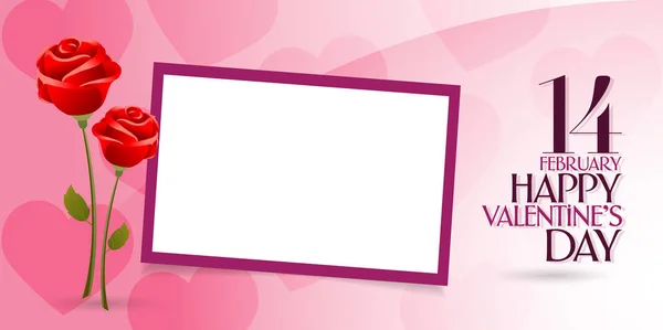 Februar Valentinstag Feier Plakatwand Social Media Story Wunschkartendesign — Stockvektor