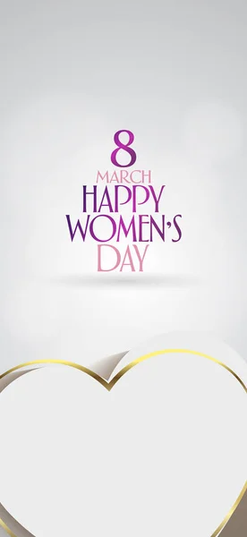 Марта Празднование Международного Женского Дня Билборды Плакаты Социальные Сети Поздравительные — стоковый вектор