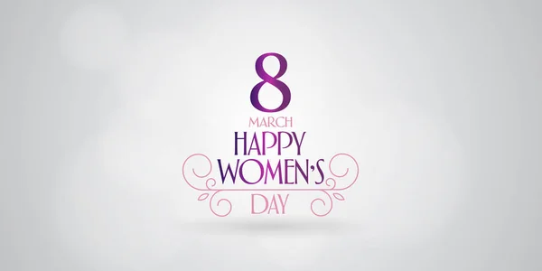 Mars International Happy Women Day Engelsk Billboard Post Sosiale Medier – stockvektor
