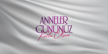 Uluslararası Anneler Günü kutlu olsun. Billboard, Poster, Sosyal Medya, Tebrik Kartı şablonu. (Türkçe: Anne Gununuz Kutlu Olsun.)