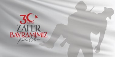 30 Ağustos Zafer Bayrami Zafer Günü Türkiye. Tercümesi: 30 Ağustos 'ta Türkiye' de zafer ve Ulusal Gün kutlandı. (Türkçe: 30 Agustos Zafer Bayrami Kutlu Olsun) Tebrik kartı şablonu.