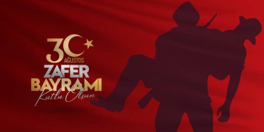30 Ağustos Zafer Bayrami Zafer Günü Türkiye. Tercümesi: 30 Ağustos 'ta Türkiye' de zafer ve Ulusal Gün kutlandı. (Türkçe: 30 Agustos Zafer Bayrami Kutlu Olsun) Tebrik kartı şablonu.