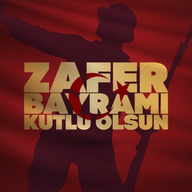 30 Ağustos Zafer Bayrami Zafer Günü Türkiye. Tercümesi: 30 Ağustos 'ta Türkiye' de zafer ve Ulusal Gün kutlandı. (Türkçe: 30 Agustos Zafer Bayrami Kutlu Olsun) Tebrik kartı şablonu.