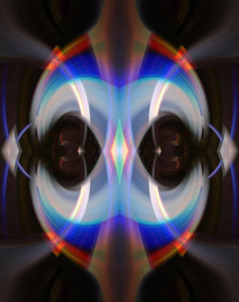 背景のためのカラフルな対称的な抽象的な旋回効果 — ストック写真