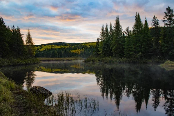 Beau Paysage Nord Canada Fin Automne — Photo