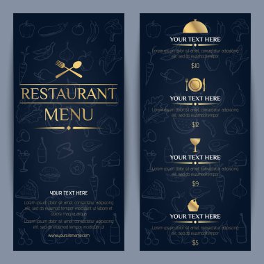 Vektör restoran şablon tasarımı