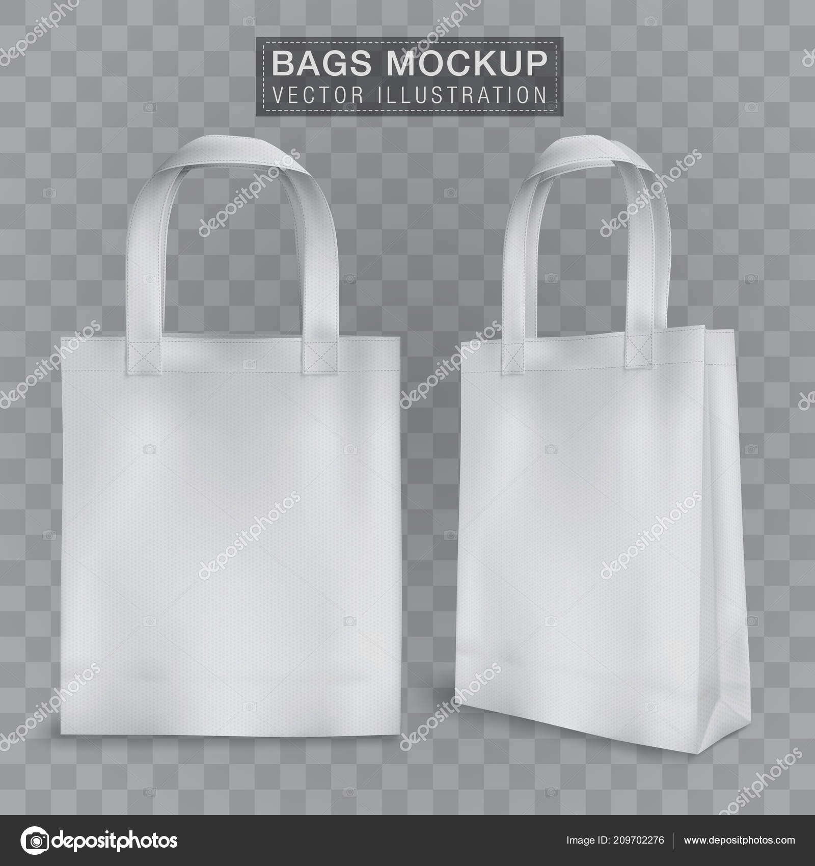 Shopping RPET bag cotton, Black and white tote shopping bags identity  mock-up items template transparent background. Stock Vector by  ©OlenaShevchenko 464066750