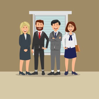 İş insanlar karikatür vektör kümesi