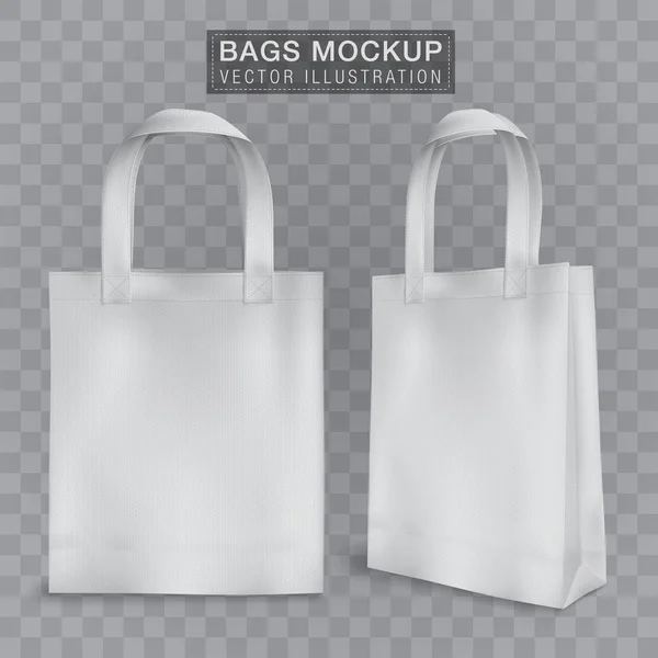 Bolso Compras Realista Mock Plantilla Para Identidad Corporativa Ilustración Vectorial — Vector de stock