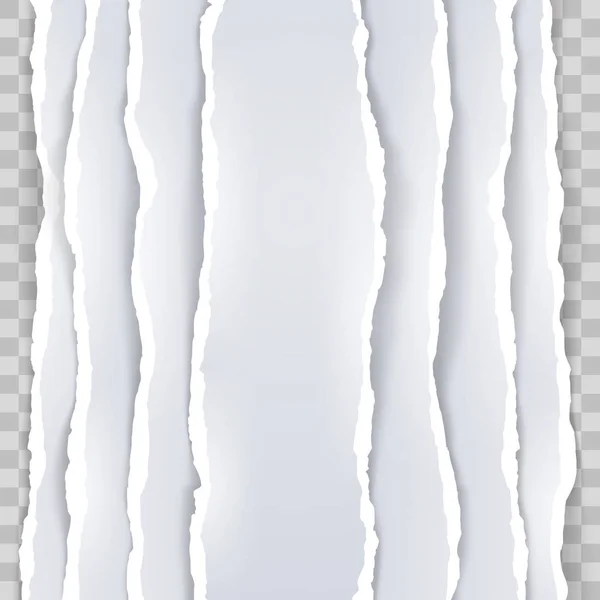 Papel Roto Con Ilustración Vectorial Sombra Aislada — Vector de stock