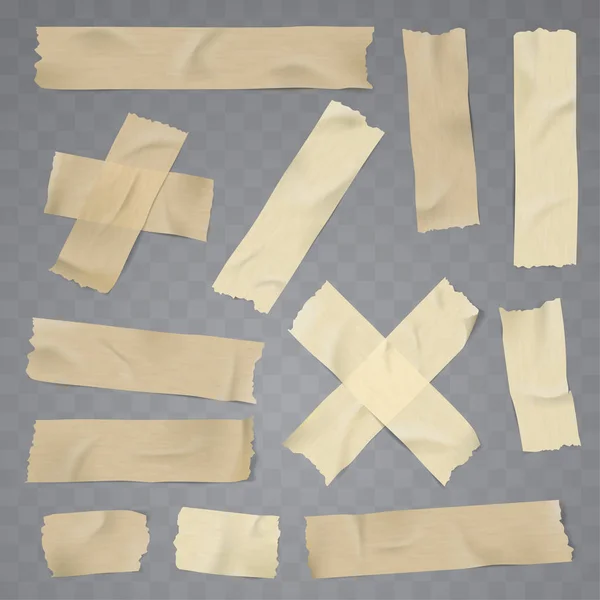 リアルな紙粘着テープのベクトル図 — ストックベクタ