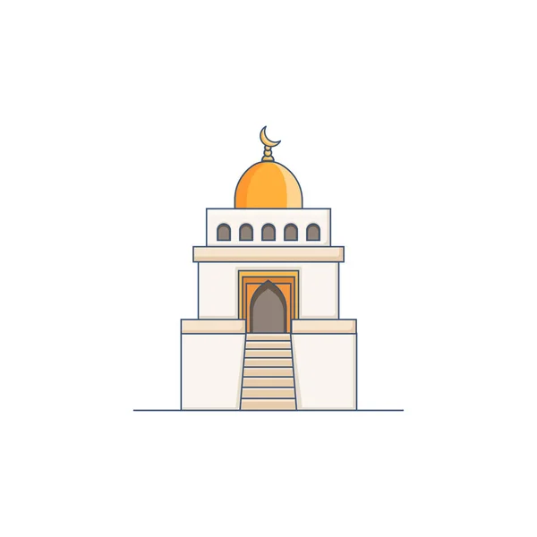 Вектор Золотого Купола Иконы Мечети — стоковый вектор