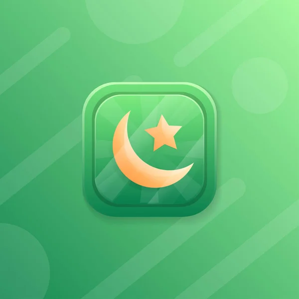 Ramadan Kareem Mond Sichel Symbol Spiel Design Illustration — Stockvektor