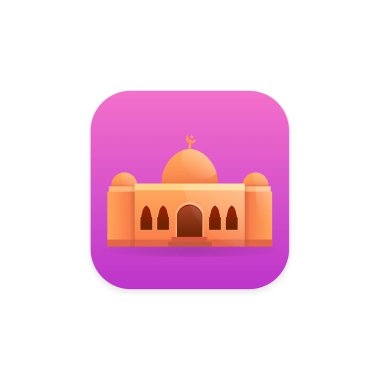  Cami Simgesi İllüstrasyon, Ramazan Kareem ve Bayram Mübarek