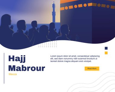 Hac Mabrour Açılış Sayfası Ui Şablondüz İllüstrasyon