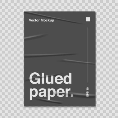 Yapıştırılmış Kağıt Model Gerçekçi Vektör Şablonu