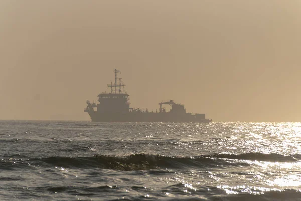 A ship in the ocean