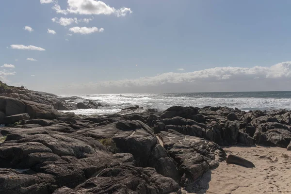 View Blue Waters Sky Beautiful Beach Summers Day — Stock Photo, Image