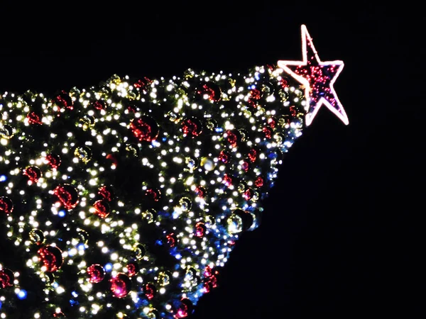 Kerstboom Nacht — Stockfoto