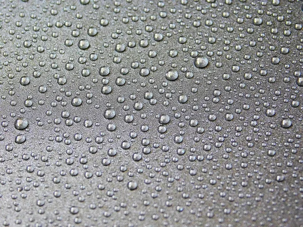 Gotas Agua Sobre Fondo Gris —  Fotos de Stock