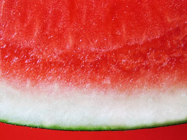 Rote Scheibe Süße Wassermelone — Stockfoto