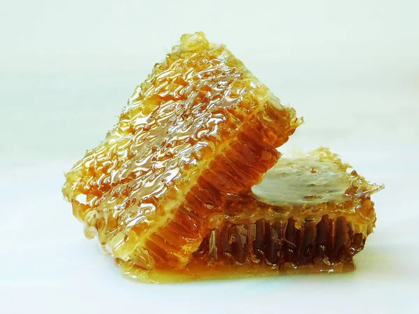 Honeycomb Pieces Close — Stock Photo, Image