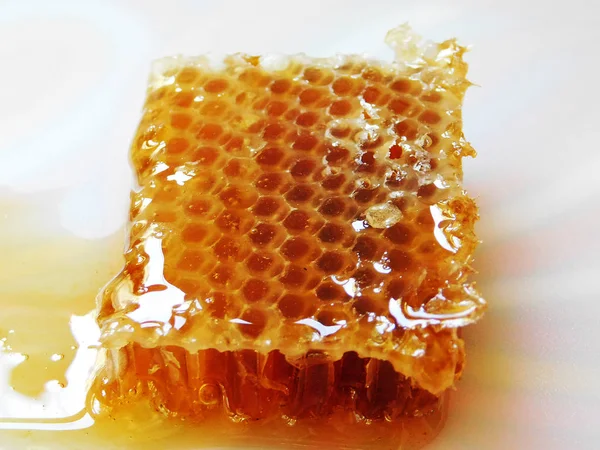 Egy Méhsejt Darab Látkép Fentről — Stock Fotó