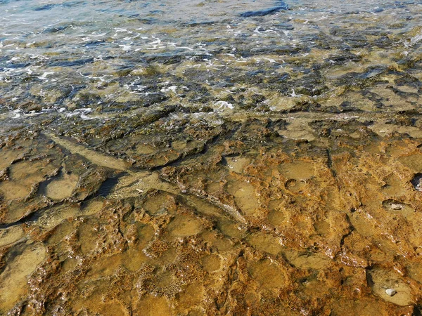 Πέτρα Φόντο Κάτω Στη Θάλασσα — Φωτογραφία Αρχείου