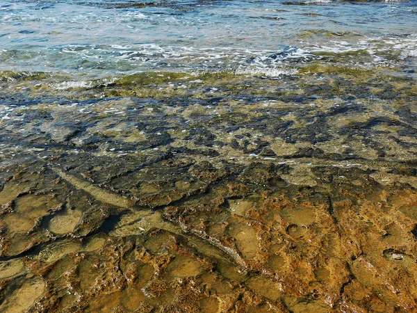 Πέτρα Φόντο Κάτω Στη Θάλασσα — Φωτογραφία Αρχείου