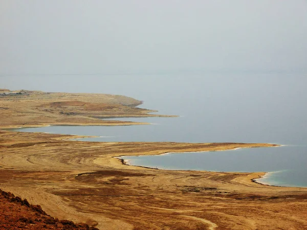  Dead sea coast alacakaranlıkta, İsrail
