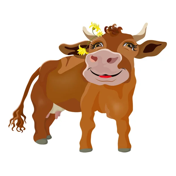 Funny cow — Stock Vector
