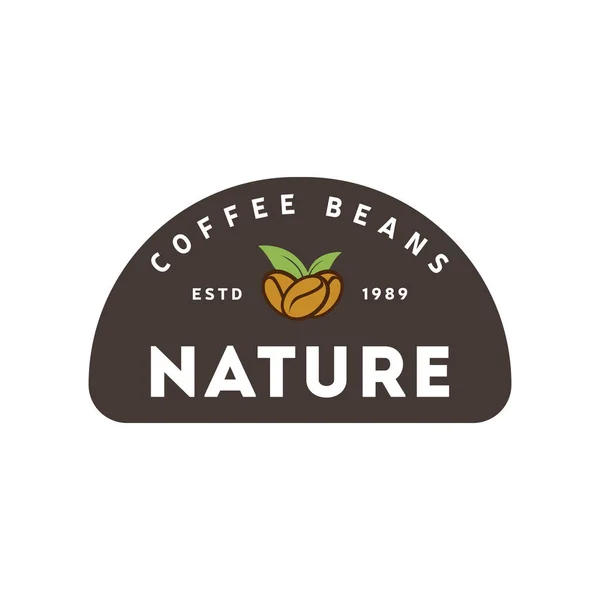 Coffee Natural logo vintage. Coffee shop template. Restaurant label. Cafe house label. Graphic design element for business cafe, bar, pub. Vector Illustration isolated on background. Label product.