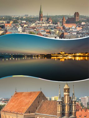 Kolaj bir Torun Polonya, tarihi kiralık evler.