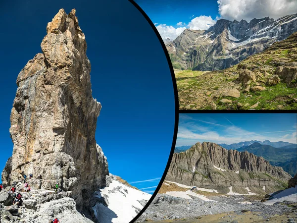 Collage Montagna Pirenei Huesca Panticosa Spagna — Foto Stock