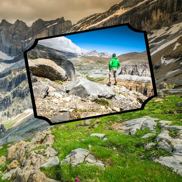 Collage Bergen Pyrenéerna Huesca Panticosa Spanien — Stockfoto