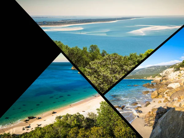Collage Foto Turistiche Del Sintra Portogallo — Foto Stock