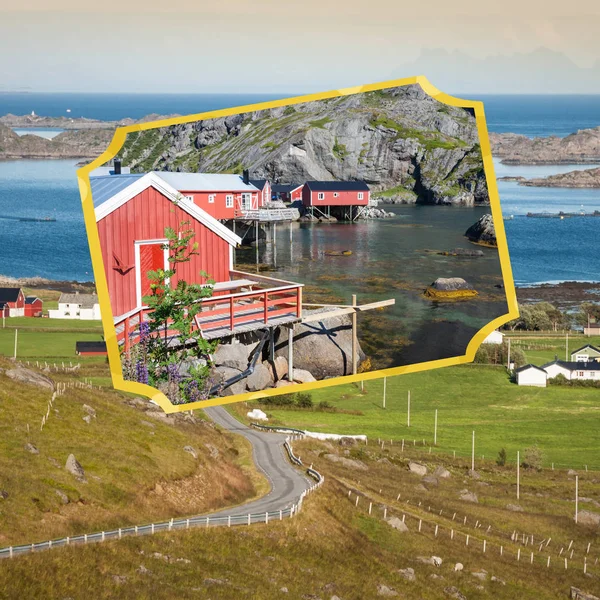 Collage Turist Bilder Från Norge — Stockfoto