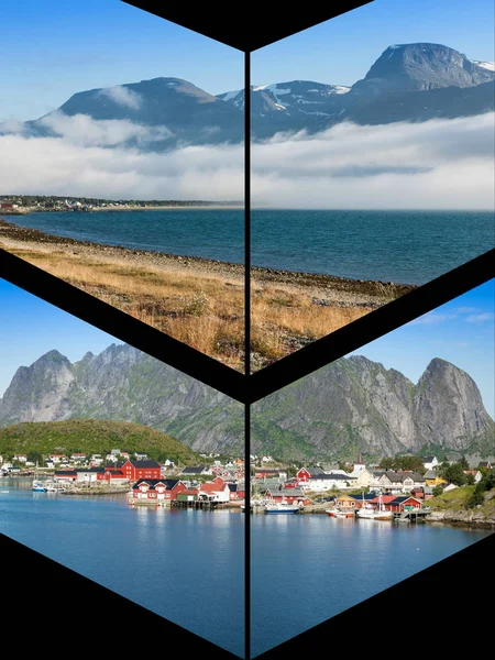 Collage Photos Touristiques Norvège — Photo