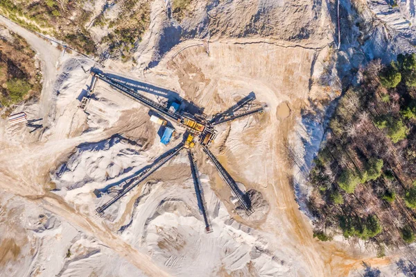 Vue aérienne de la mine ouverte — Photo