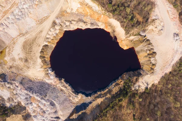 Vue aérienne de la mine ouverte — Photo